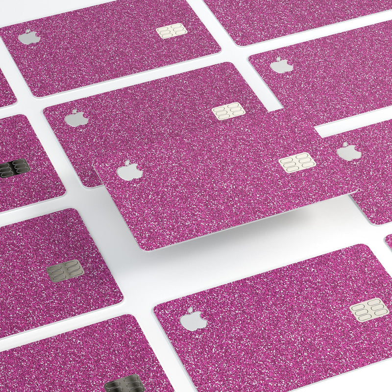 Sparkling Pink Ultra Metallic Glitter - Premium Protective Decal Skin-Kit for the Apple Credit Card