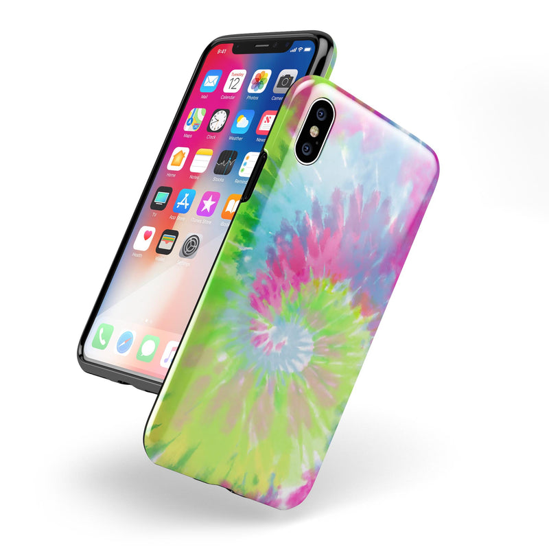 Spiral Tie Dye V7 - iPhone X Swappable Hybrid Case