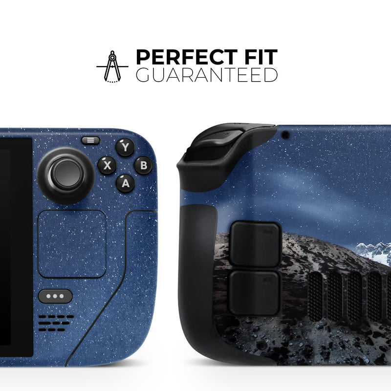 Starry Mountaintop // Full Body Skin Decal Wrap Kit for the Steam Deck handheld gaming computer