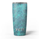 Teal Slate Marble Surface V48 - Skin Decal Vinyl Wrap Kit compatible with the Yeti Rambler Cooler Tumbler Cups