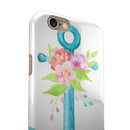 Teal Watercolor Floral Anchor iPhone 6/6s or 6/6s Plus 2-Piece Hybrid INK-Fuzed Case