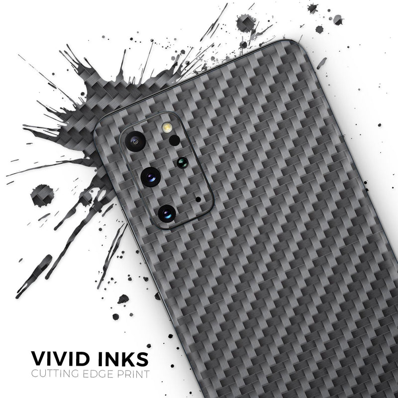 Textured Black Carbon Fiber - Skin-Kit for the Samsung Galaxy S-Series S20, S20 Plus, S20 Ultra , S10 & others (All Galaxy Devices Available)