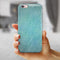 Textured Teal Surface iPhone 6/6s or 6/6s Plus 2-Piece Hybrid INK-Fuzed Case
