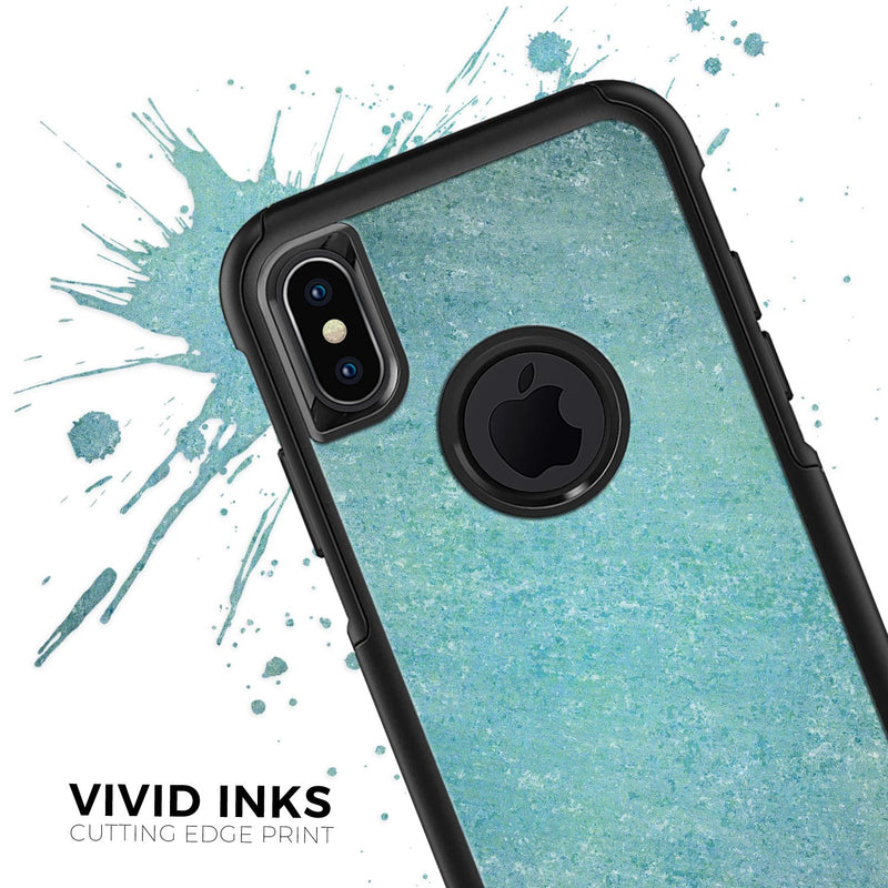 Textured Teal Surface - Skin Kit for the iPhone OtterBox Cases
