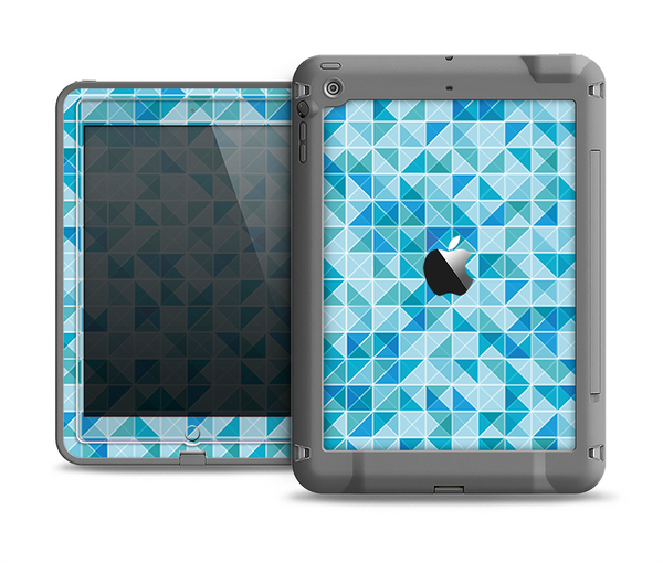 The Abstarct Blue Triangular Cubes  Apple iPad Mini LifeProof Fre Case Skin Set