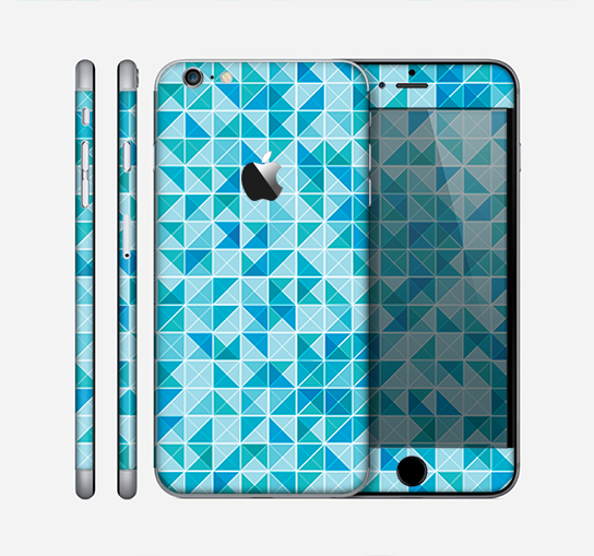 The Abstarct Blue Triangular Cubes Skin for the Apple iPhone 6 Plus