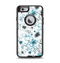 The Abstract Blue & Black Seamless Flowers Apple iPhone 6 Otterbox Defender Case Skin Set