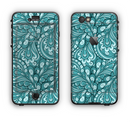 The Abstract Blue Feather Paisley Apple iPhone 6 LifeProof Nuud Case Skin Set