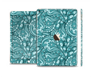 The Abstract Blue Feather Paisley Skin Set for the Apple iPad Air 2