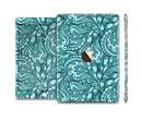 The Abstract Blue Feather Paisley Full Body Skin Set for the Apple iPad Mini 3