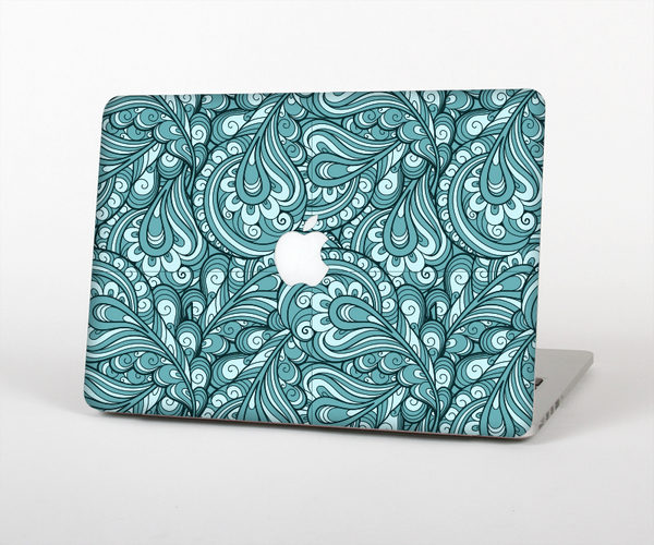 The Abstract Blue Feather Paisley for the Apple MacBook Pro Retina 15"