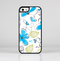 The Abstract Blue Floral Pattern V4 Skin-Sert for the Apple iPhone 5-5s Skin-Sert Case