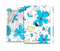 The Abstract Blue Floral Pattern V4 Skin Set for the Apple iPad Air 2