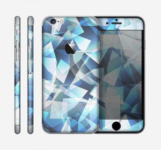 The Abstract Blue Overlay Shapes Skin for the Apple iPhone 6