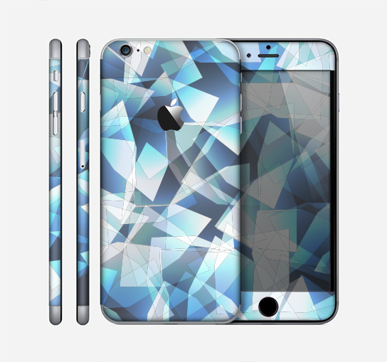 The Abstract Blue Overlay Shapes Skin for the Apple iPhone 6 Plus