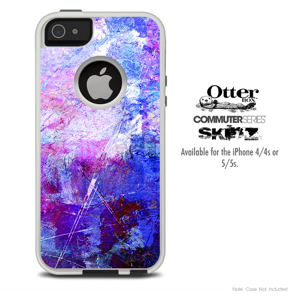 The Abstract Blue & Pink Surface Skin For The iPhone 4-4s or 5-5s Otterbox Commuter Case