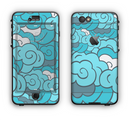 The Abstract Blue Vector Seamless Cloud Pattern Apple iPhone 6 LifeProof Nuud Case Skin Set
