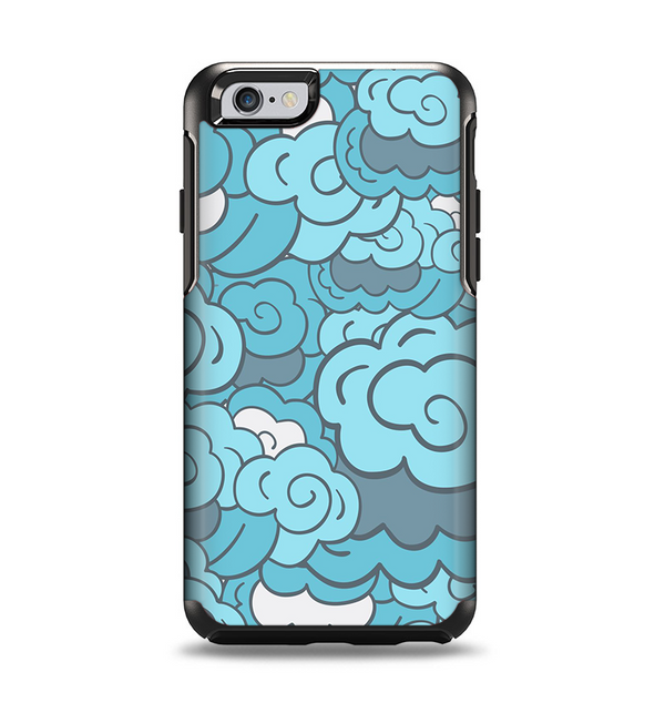 The Abstract Blue Vector Seamless Cloud Pattern Apple iPhone 6 Otterbox Symmetry Case Skin Set