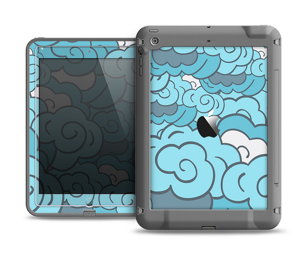 The Abstract Blue Vector Seamless Cloud Pattern Apple iPad Mini LifeProof Fre Case Skin Set