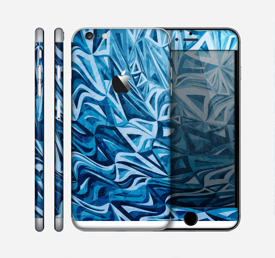The Abstract Blue Water Pattern Skin for the Apple iPhone 6 Plus