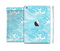 The Abstract Blue & White Waves Skin Set for the Apple iPad Mini 4