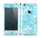 The Abstract Blue & White Waves Skin Set for the Apple iPhone 5