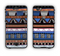 The Abstract Blue and Brown Shaped Aztec Apple iPhone 6 Plus LifeProof Nuud Case Skin Set