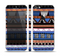 The Abstract Blue and Brown Shaped Aztec Skin Set for the Apple iPhone 5