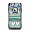 The Abstract Blue and Green Triangle Aztec Apple iPhone 6 Otterbox Commuter Case Skin Set
