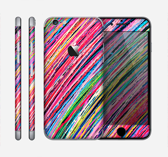 The Abstract Color Strokes Skin for the Apple iPhone 6