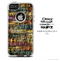 The Abstract Dark Colored Wood Planks Skin For The iPhone 4-4s or 5-5s Otterbox Commuter Case