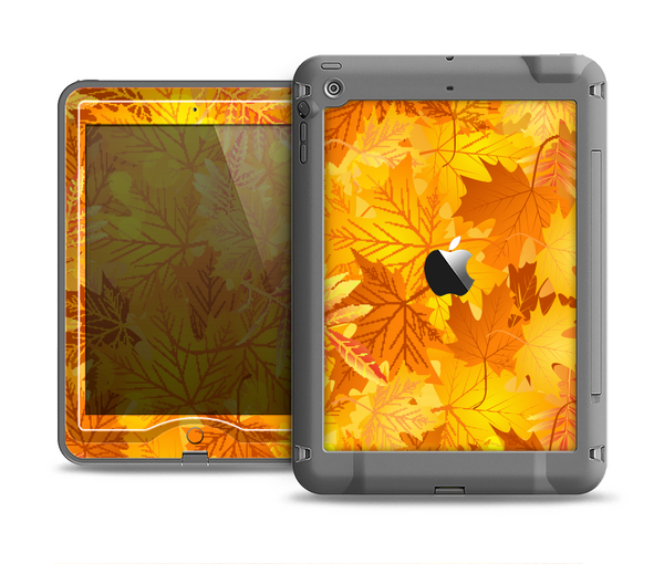 The Abstract Fall Leaves Apple iPad Mini LifeProof Nuud Case Skin Set
