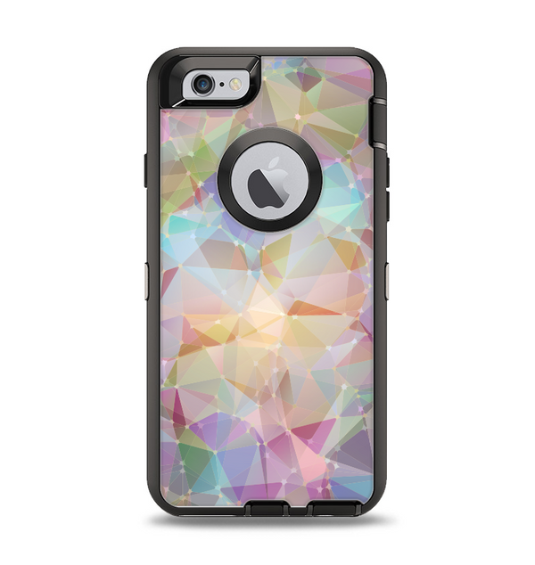 The Abstract Geometric Subtle Colored Connect Blocks Apple iPhone 6 Otterbox Defender Case Skin Set