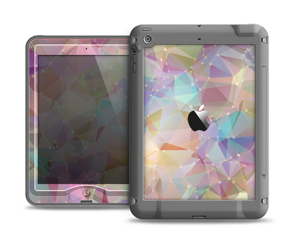 The Abstract Geometric Subtle Colored Connect Blocks Apple iPad Mini LifeProof Nuud Case Skin Set