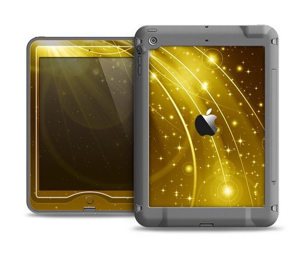The Abstract Gold Fantasy Swoop Apple iPad Mini LifeProof Nuud Case Skin Set