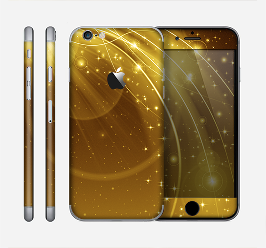 The Abstract Gold Fantasy Swoop Skin for the Apple iPhone 6