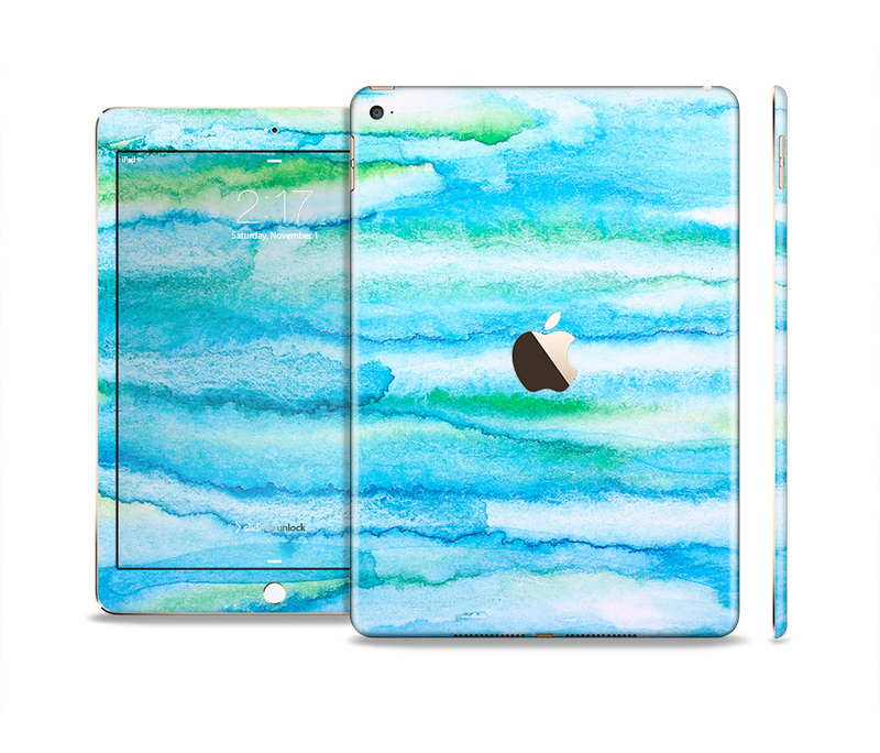 The Abstract Oil Painting Lines Skin Set for the Apple iPad Air 2