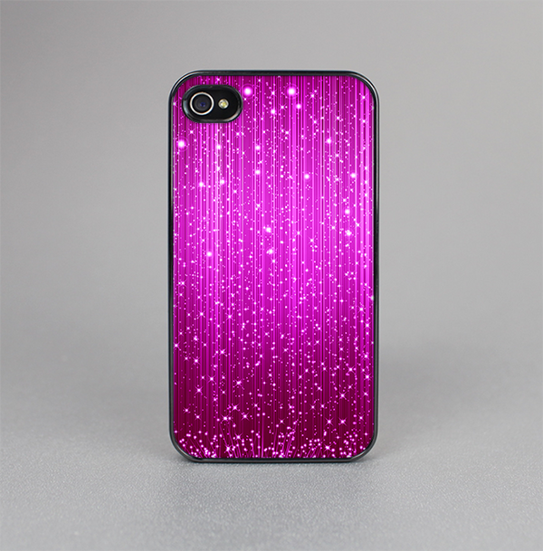 The Abstract Pink Neon Rain Curtain Skin-Sert for the Apple iPhone 4-4s Skin-Sert Case