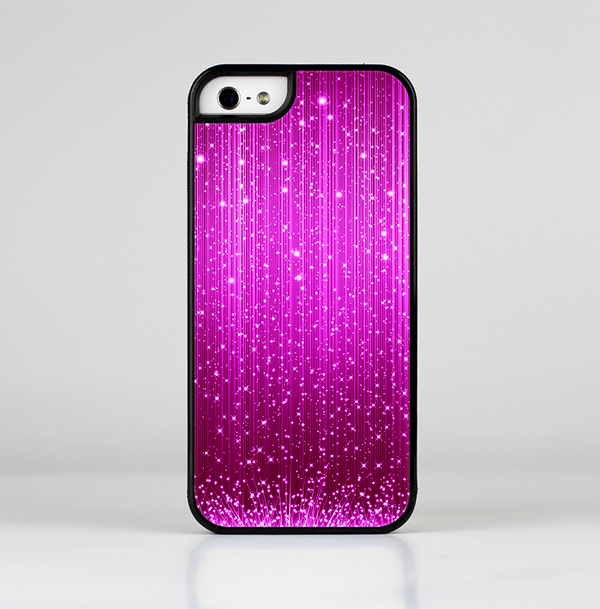 The Abstract Pink Neon Rain Curtain Skin-Sert for the Apple iPhone 5-5s Skin-Sert Case