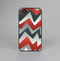 The Abstract Red, Grey and White ZigZag Pattern Skin-Sert for the Apple iPhone 4-4s Skin-Sert Case