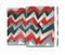The Abstract Red, Grey and White ZigZag Pattern Skin Set for the Apple iPad Mini 4