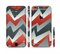 The Abstract Red, Grey and White ZigZag Pattern Sectioned Skin Series for the Apple iPhone 6s Plus
