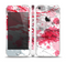 The Abstract Red, Pink and White Paint Splatter Skin Set for the Apple iPhone 5