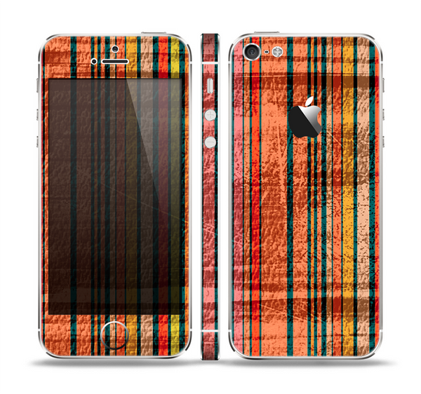 The Abstract Retro Stripes Skin Set for the Apple iPhone 5