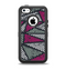 The Abstract Striped Vibrant Trangles Apple iPhone 5c Otterbox Defender Case Skin Set
