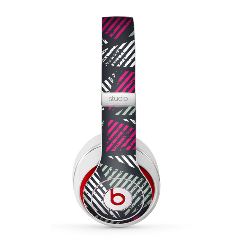 The Abstract Striped Vibrant Trangles Skin for the Beats by Dre Studio (2013+ Version) Headphones