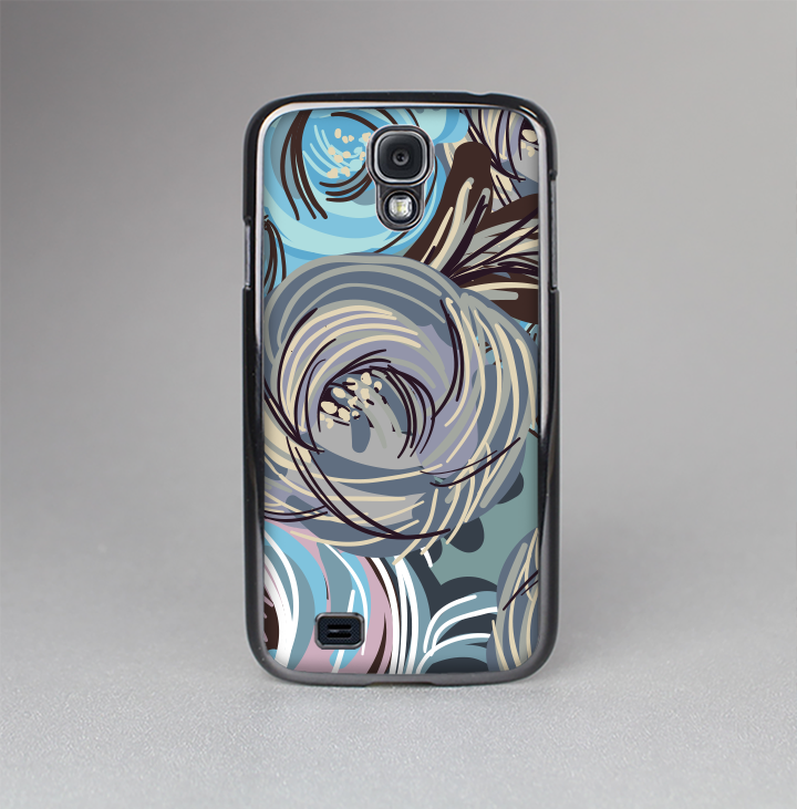The Abstract Subtle Toned Floral Strokes Skin-Sert Case for the Samsung Galaxy S4