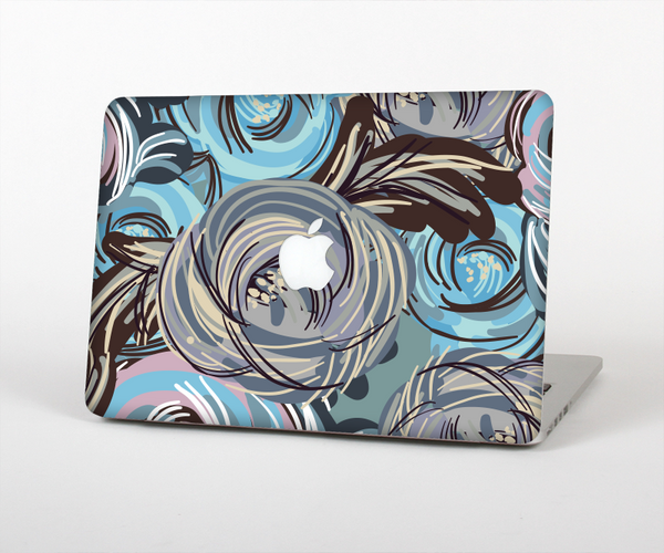 The Abstract Subtle Toned Floral Strokes Skin Set for the Apple MacBook Air 13"