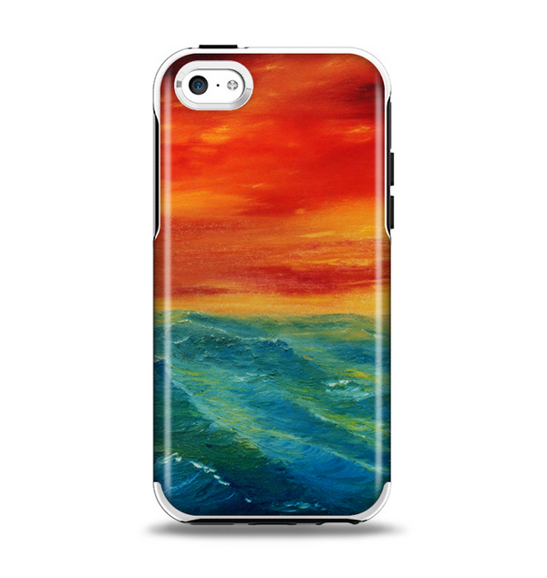 The Abstract Sunset Painting Apple iPhone 5c Otterbox Symmetry Case Skin Set