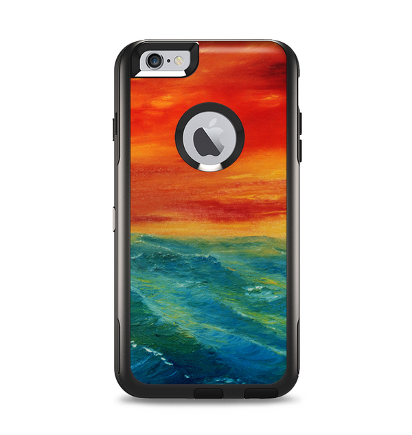 The Abstract Sunset Painting Apple iPhone 6 Plus Otterbox Commuter Case Skin Set